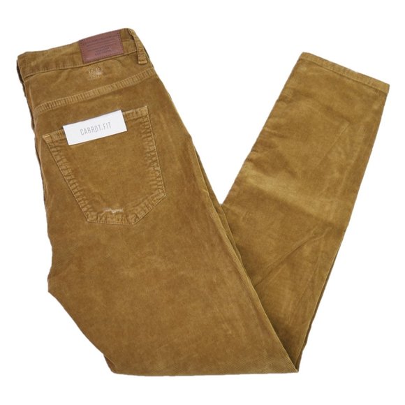 Zara Other - Zara Man Carrot Loose Cropped Corduroy Jeans Men's Size 31x27 Brown NWT